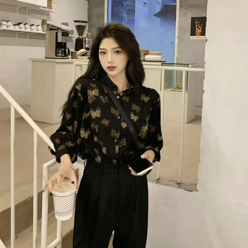 Spring Summer Autumn New Women Fashion Casual Ladies Work Blouse Woman Overshirt Female OL Button Up Shirt Vintage Tops Women