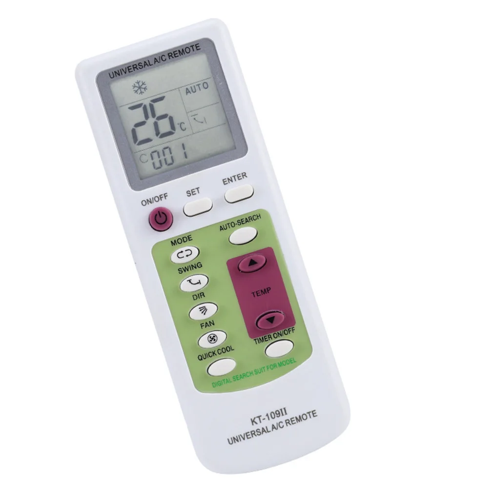 New KT109II Universal Air Conditioning Remote Control Replacement LCD Display Remote Control Air Conditioner Parts Accessories