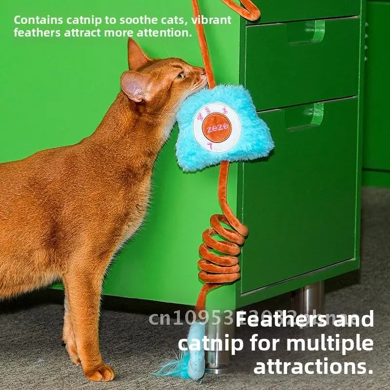 

The elastic rope cat self-hi to relieve boredom cat toy cat mint cat funny cat stick pet supplies