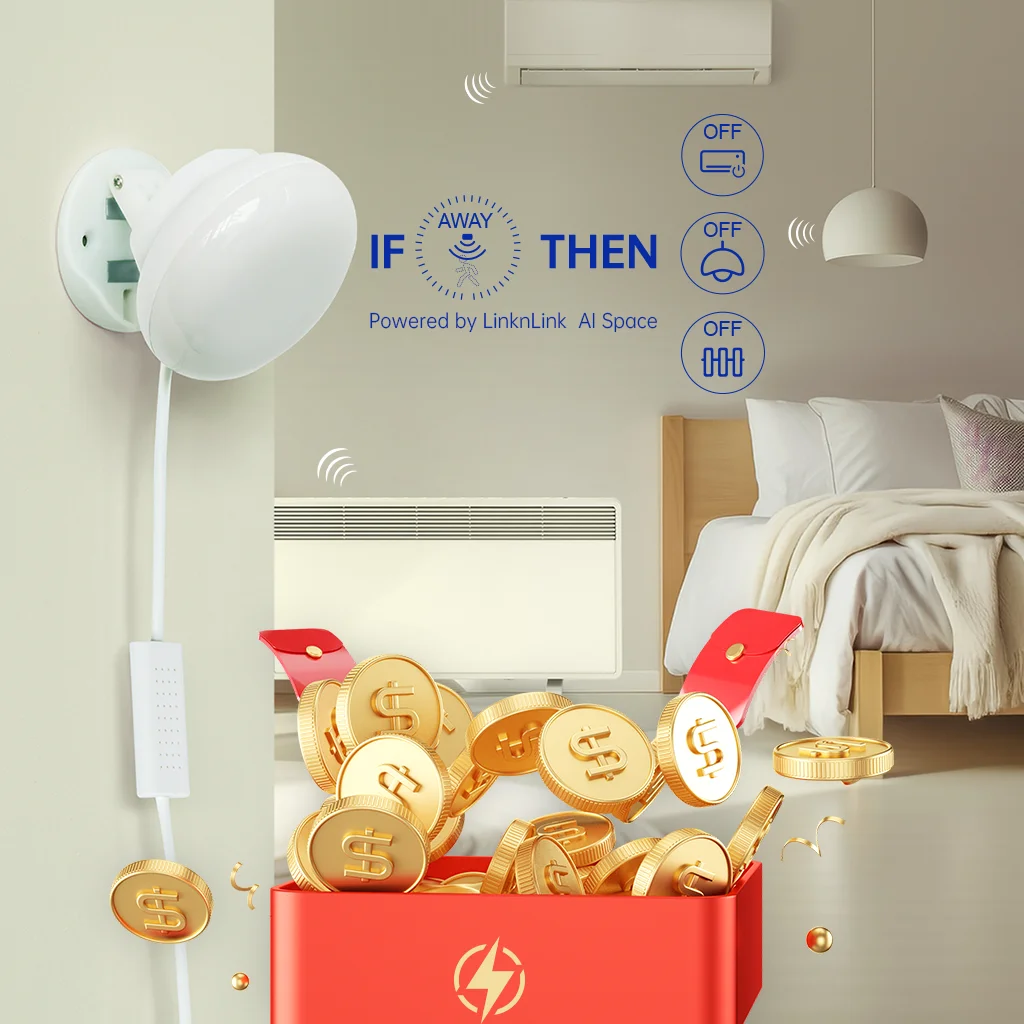 LinknLink eMotion Ultra 60GHz mmWave 레이더 WiFi 스마트 존재 센서, IR, 밝기, 온도, 습도, MQTT 홈 어시스턴트