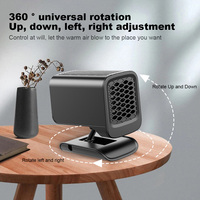 12/24V Portable Car Electric Heater Fan 120W Windscreen Defroster Demister 360 Rotating Defogging Defrosting Heating Fan for Car