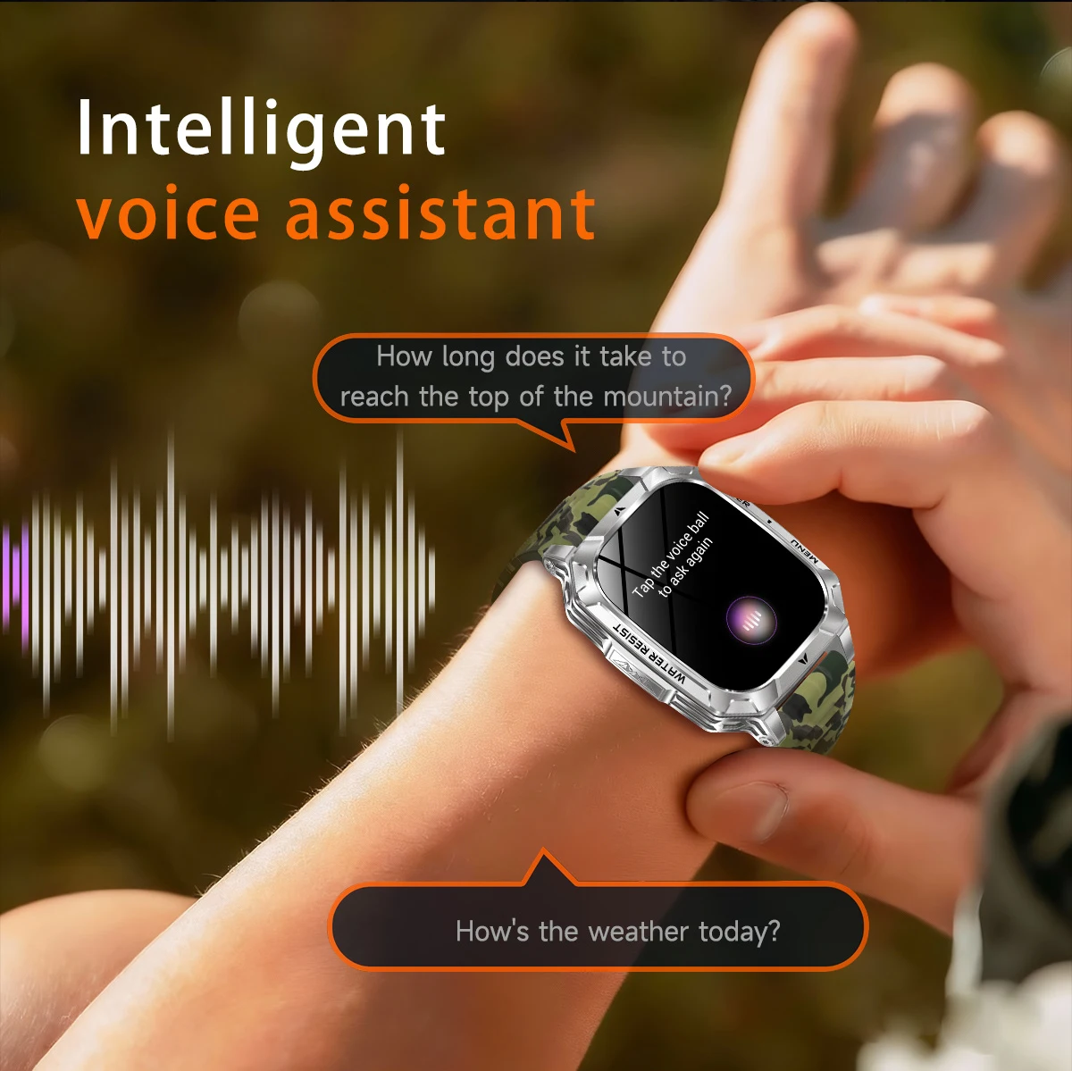 Lige Militärische Herren Smartwatch Mit Gesundheitsmonitor_voghion.com