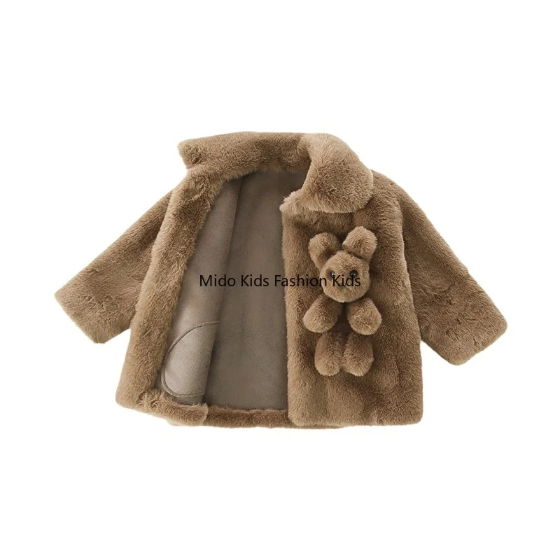 Adorable and Stylish Boys' Winter Coat Baby Winter Wear Thickened Warm Cotton Jacket Children's Top Little Boys' Fluffy Coat