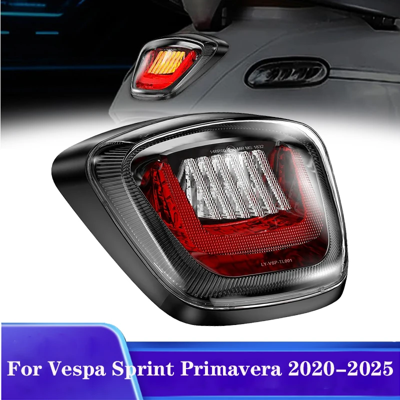 

Motorcycle Tail Light Brake Turn Signal Integrated LED Rear Lamp Stop Light For Vespa Sprint Primavera 125 150 2013-2023 2022