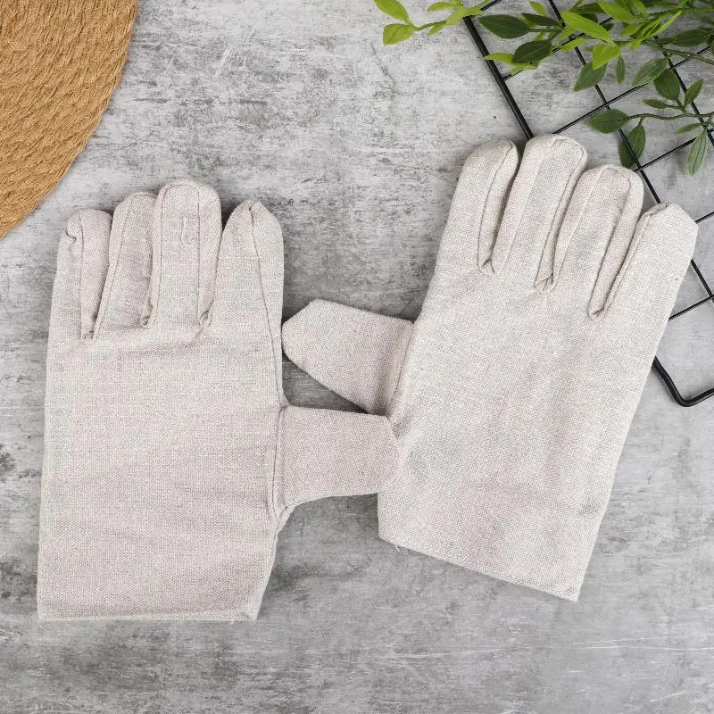 Canvas Gloves Wear-resistant Welder Maintenance Canvas Gloves Double Thickened Protective Labor Protection GlovesCanvas Gloves