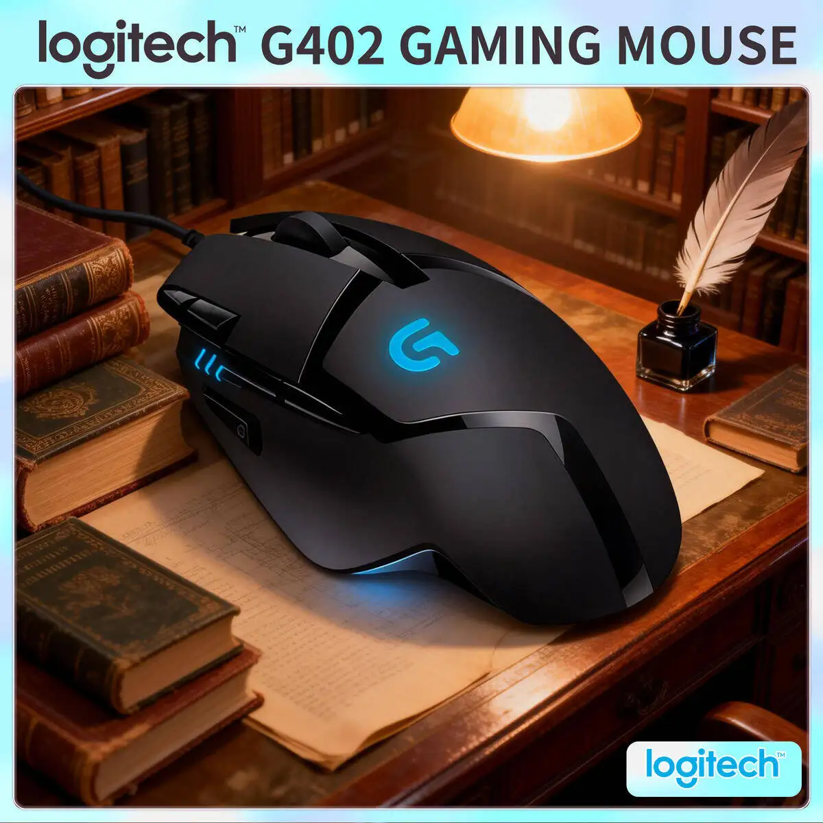 

Logitech G402 Gaming Mouse Wired 4000 DPI 8 Buttons Fusion Engine Ergonomic 1ms Response for PC Laptop Gamer
