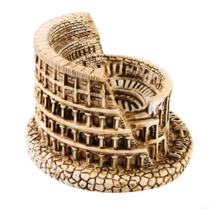 Practical Handcrafted Colosseums Figurine Shelf Decorative Item for Bedside Q5WC