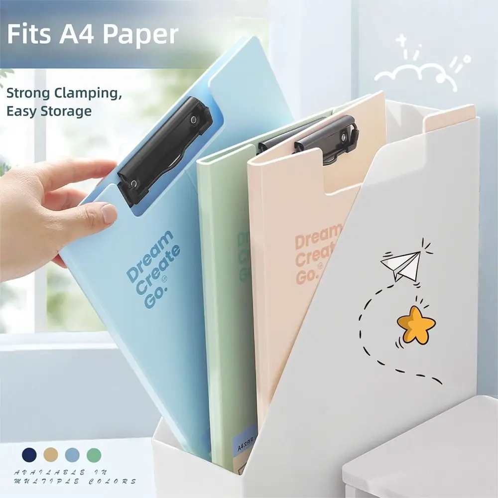 Simple Dual Use A4 File Folder Vertical/Horizontal Use Clipboard Contract Folder Gift