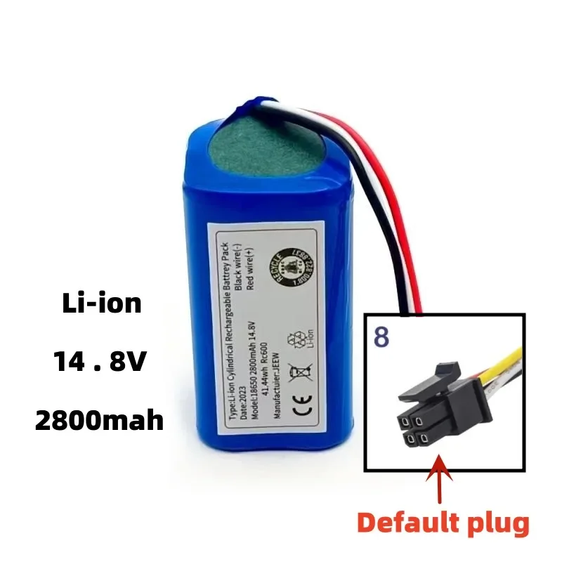 Customizable link head 4S1P 14.8V 2800mAh large capacity sweeping robot rechargeable Li-ion battery, vacuum cleaner battery