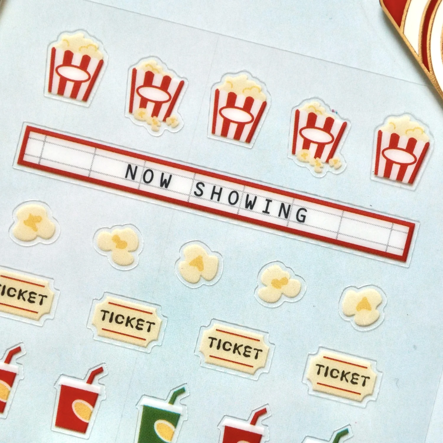 Korean Import Suatelier Mini Drink Popcorn Movie Roll Sticker Scrapbooking Diy Journaling Diary Stationery Sticker 125