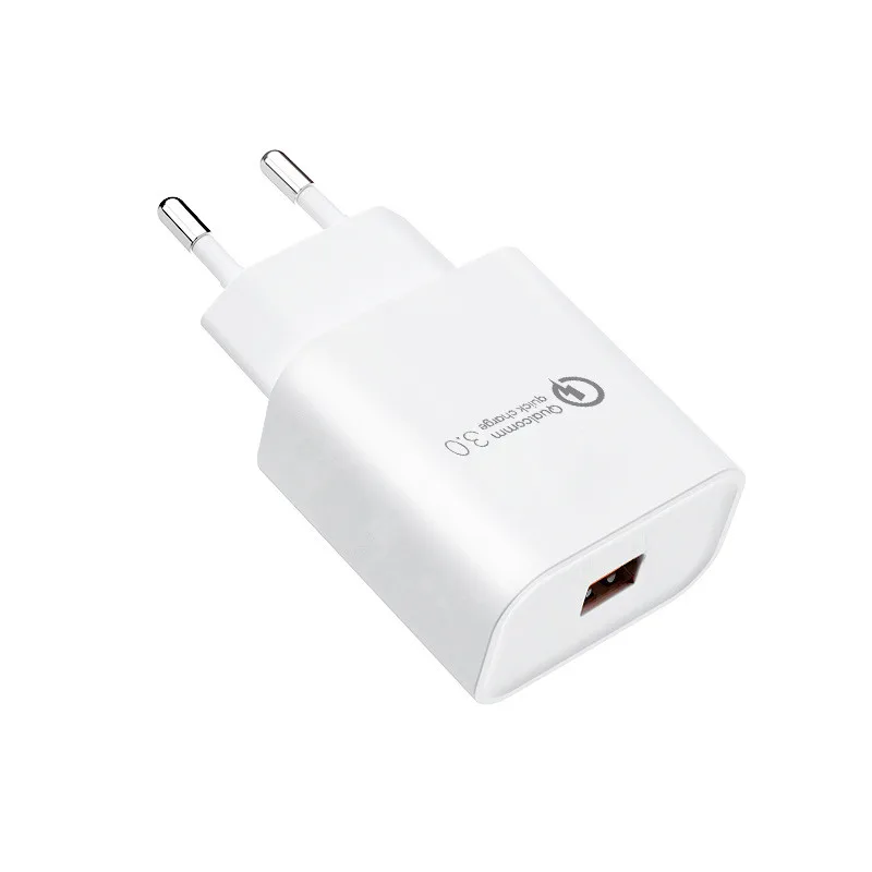 18W QC3.0 2A EU Plug Wall Charger USB Fast Charge Adapter For iPhone XS 8 Plus Samsung S9 S8 S7 LG G3 G4 Xiaomi 6 8 ZUK Huawei