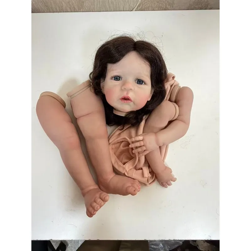 24inch Reborn Kit Sandie with Rooted Hair  Unfinished Already Painted DIY Baby Doll Parts