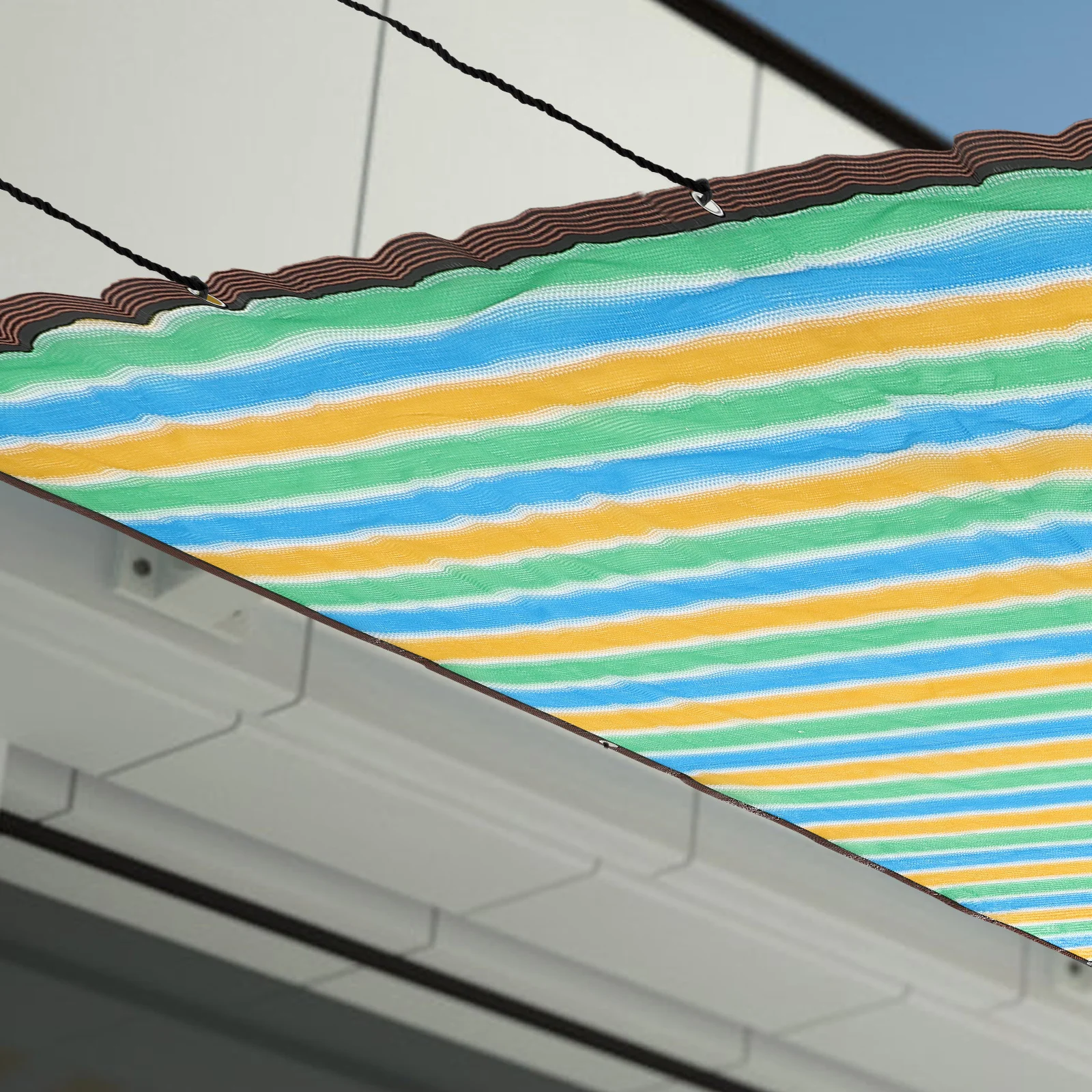 

1pc Shade Net Heavy Duty Thickened Sunshade Canopy For Patio Garden Balcony Uv Protection Mesh Tarp Reinforced Corners