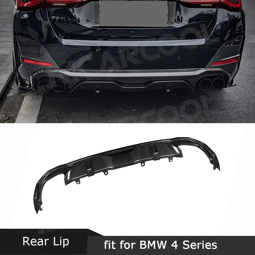 

Dry Carbon Fiber Rear Bumper Diffuser Rear Lip Splitter Spoiler Cover for BMW 4 Series G26 M Sport Sedan 2020+ Car Styling