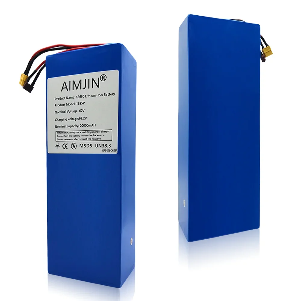 60V 18650 16S5P 20000mAh Battery Pack 2000W High-power Lithium Battery with Built-in BMS Lithium-ion Battery Pack