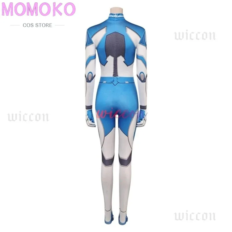 

COSda@Susan Cosplay Storm Rivals Cosplay Costume Jumpsuit Blonde Wig Game Costume Disguise For Women Halloween Carnival Party Su