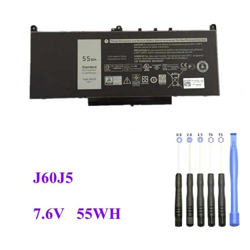 

7.6V 55Wh J60J5 Replacement Laptop Battery For DELL Latitude E7270 E7470 J60J5 R1V85 MC34Y 242WD