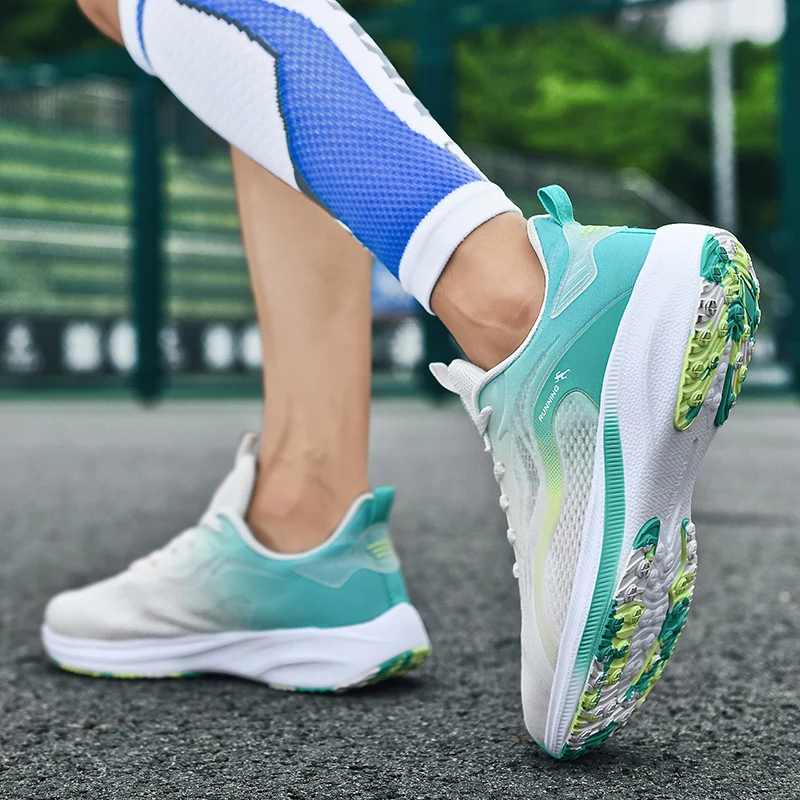 

Summer Couple Running Shoes, Breathable Mesh Upper Ultra Light Athletic Shoes, Oversized Plus Size Unisex Sports Sneakers