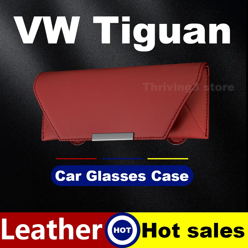 

Leather Car Glasses Case For Volkswagen Tiguan 2025 New Style Premium Auto Glasses Frame Volkswagen Tiguan Accessories
