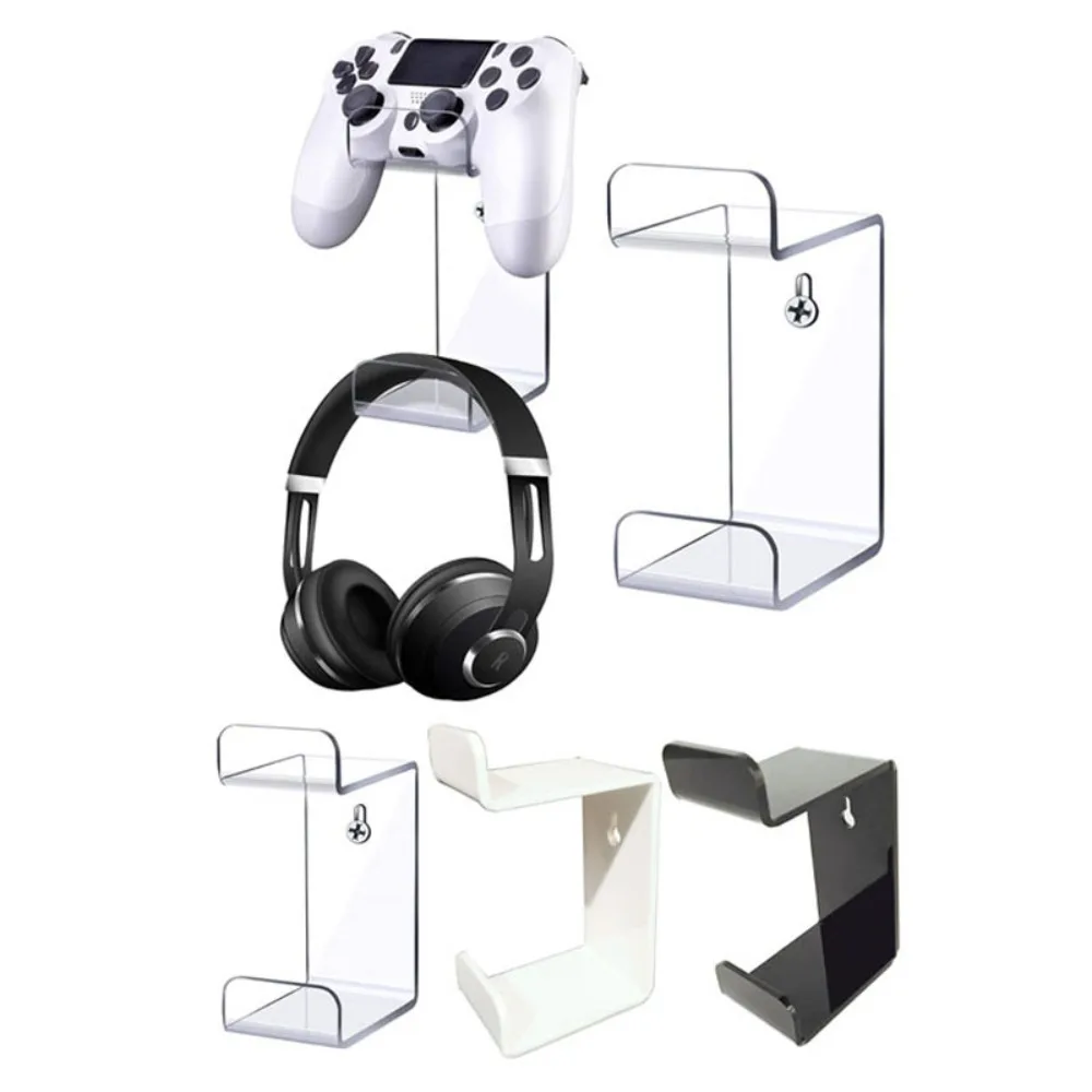 Display Bracket Game Handle Bracket Secure Space Saving Wall Mounted Game Controller Holder Black/White/Clear Compatible
