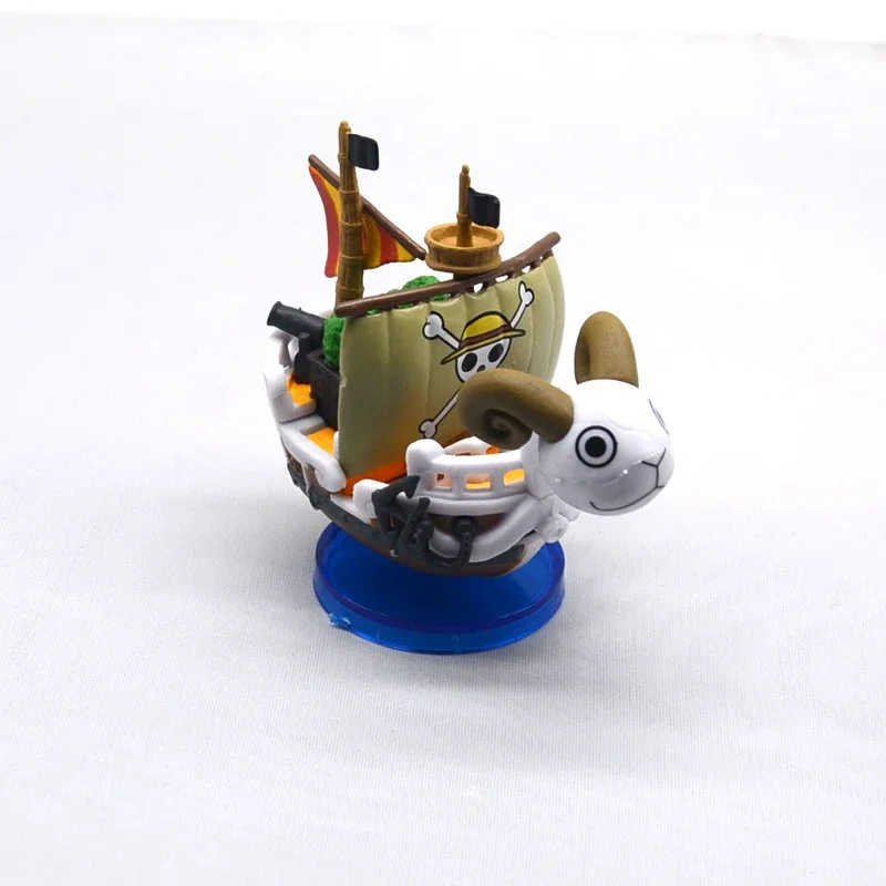 7cm Anime One Piece Ship Figure Luffy Model Toy Super Cute Mini Boat THOUSANDSUNNY Going Merry Assembled Model Action Figure