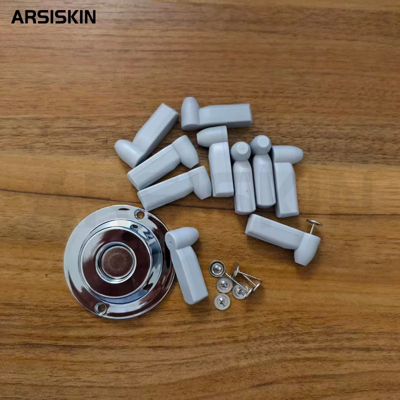 100pcs Supermarket Anti-Theft Tag EAS Small Hammer Clothing AM 58kHz Anti-Theft Magnetic Buckle With Unlock Opener