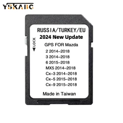 Neue 2024 Version EU Russland Türkei Navigation SD Karte für Mazda 2/3/6/CX3/CX5/CX9/MX5 Auto Sat Navi 16 GB GPS Update Karten Daten