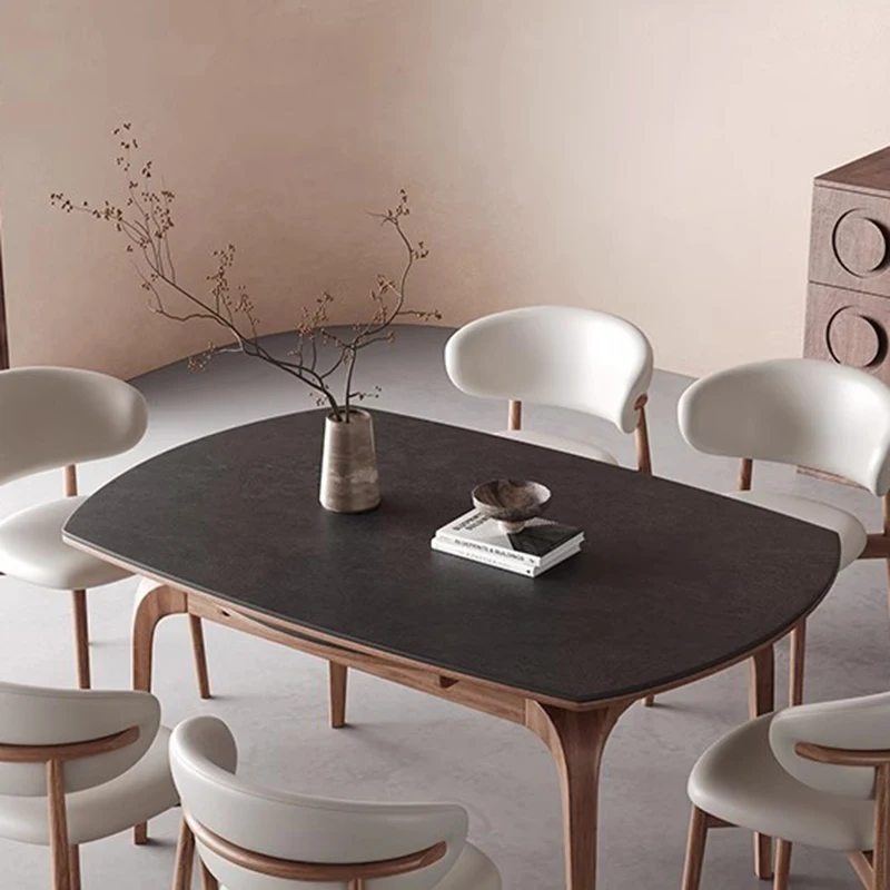 Cafe Table Service Elegant Dining Tables Dinning Sets Rectangular Extendable Designer Mesa Plegable Reception Room Ceramic