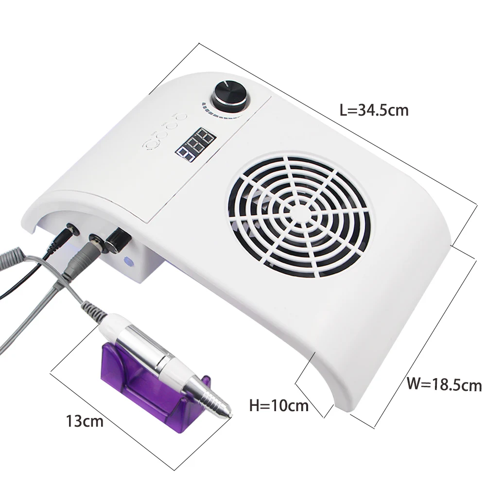 Multifunktionale 3in1 Silent 35000RPM Maniküre Maschine Leistungsstarke Staubsauger UV LED Nagel Lampe Schnell Nagel Trockner