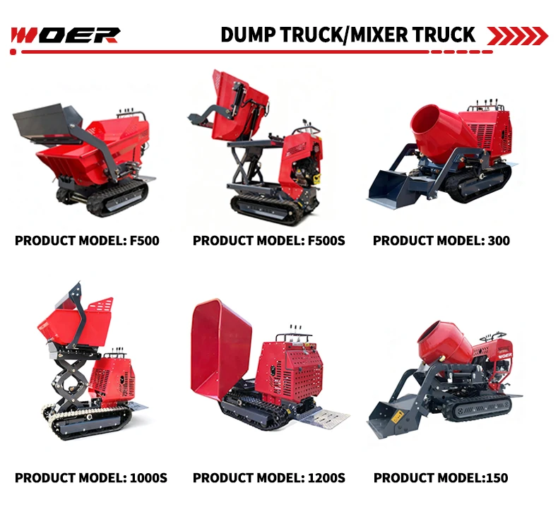 Woer Self Loading Concrete Mixer Dumper Machine Hydraulic Diesel Concrete Mixer Mobile Portable Concrete Mixer Equipment
