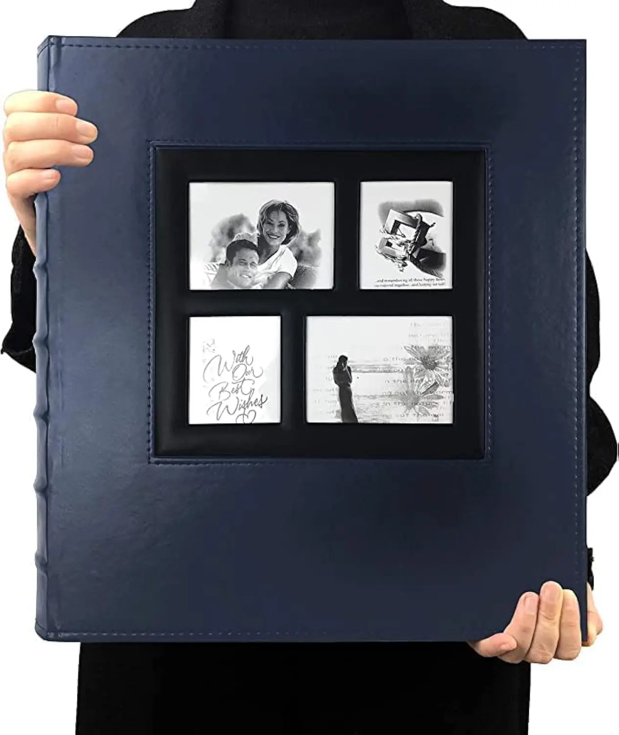 

600 Photo Album 4x6 Pockets Photo, Leather Cover Large Capacity Family Wedding Picture Albums Holds 600 Horizontal and V