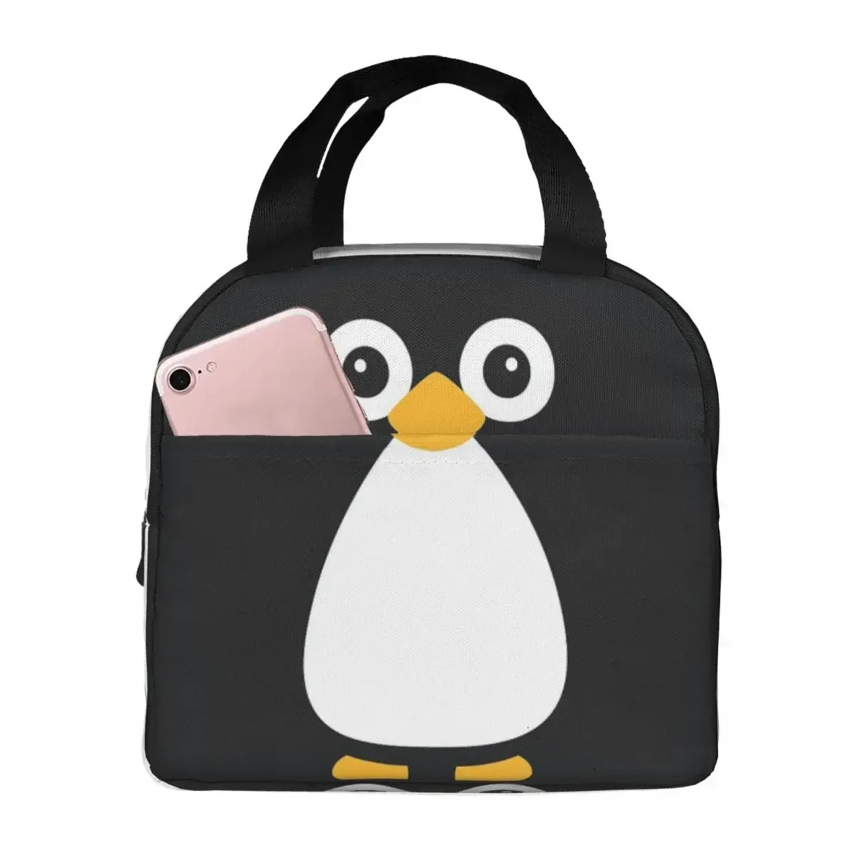 

Cute Vector Penguin Lunch Bags Insulated Bento Box Portable Lunch Tote Leakproof Picnic Bags Cooler Thermal Bag for Woman School