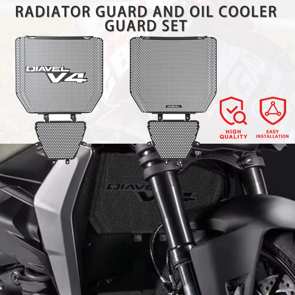 

2023 2024 For Ducati Diavel V4 DiavelV4 Motorcycle Accessories Radiator Grille Grill Guard Cover Oil Cooler Guard Protector Part