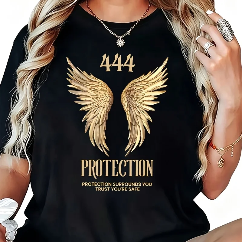 Middle Eastern Wing Graphic Women's T-Shirt 100% Cotton Funny Graphic Short Sleeve Tee Novelty Shirt Casual Crew Neck Top S-5XL