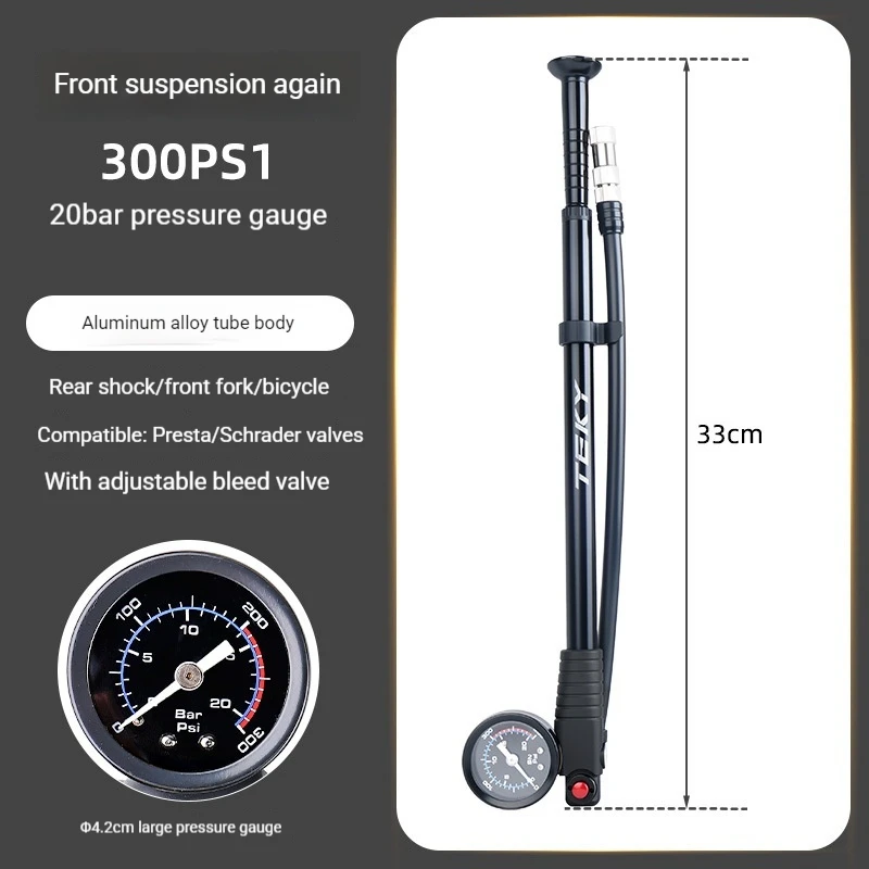 

Портативный велосипедный насос OFFBONDAGE 300PSI, компрессор для шин, насос для MTB и шоссейных велосипедов с манометром, для клапанов Schrader и Presta