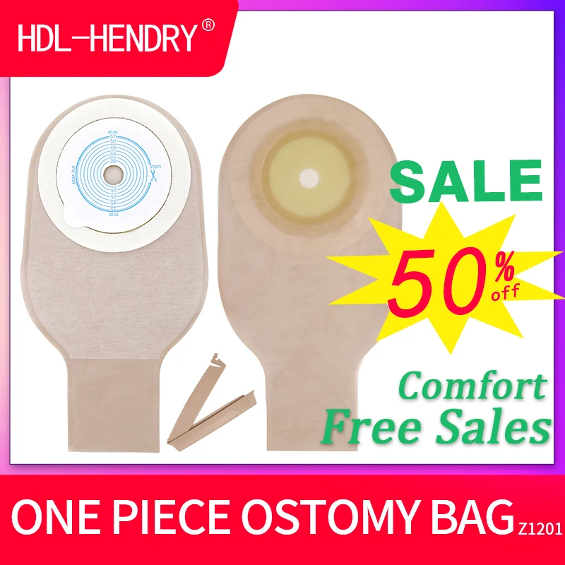 10 Pcs Ostomy Bags Drainable Colostomy Bags Double Layers Adhesive Anti-leak Stoma Pouch Bag with Clips Closure Size 30*14cm