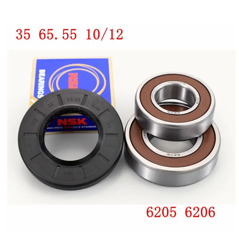 For Midea drum washing machine Water seal and bearings 6203 6204 6205 6206 6207 6305 6306 6307 Oil seal Sealing ring parts