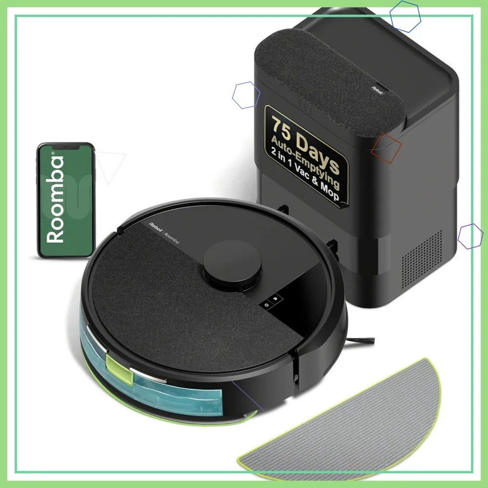 

Комбинированный робот-пылесос и полотер с док-станцией для автоматической очистки – самоочистка на 75 дней, навигация LiDAR, несколько режимов уборки