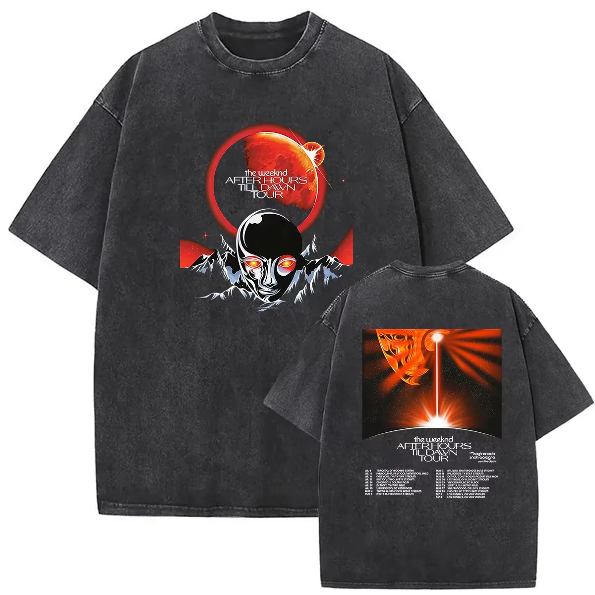 Hot Sale Vintage Washed The Weeknd After Hours Til Dawn Tour 2026 T Shirt Unisex Fashion Top Trendy Streetwear for Daily Looks