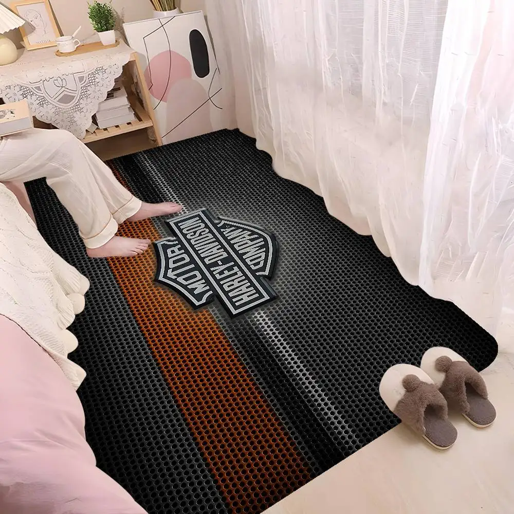 Motorcycle H-Harley D-Davidson Door Mat Kids Room Bedroom Decoration Balcony Anti-Slip Doormat Living Room Doormat Area Rug view 3