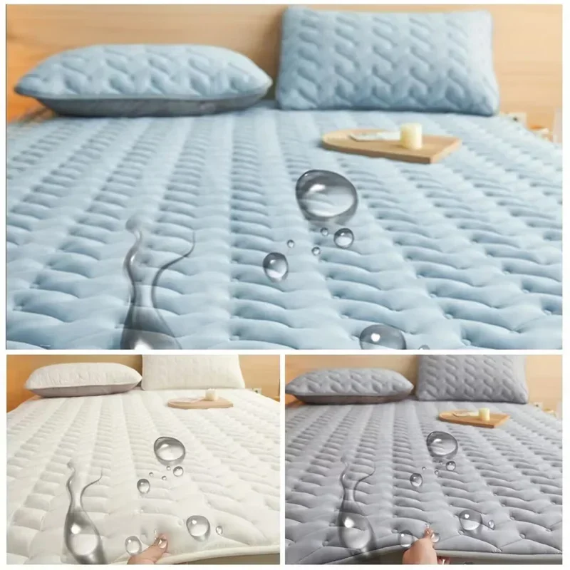 Waterproof Soft Mattress Pads Washable Reusable Mattress Cover Protector Diaper Proof Foldable Bed Mat for Home Hotel Bed Cover