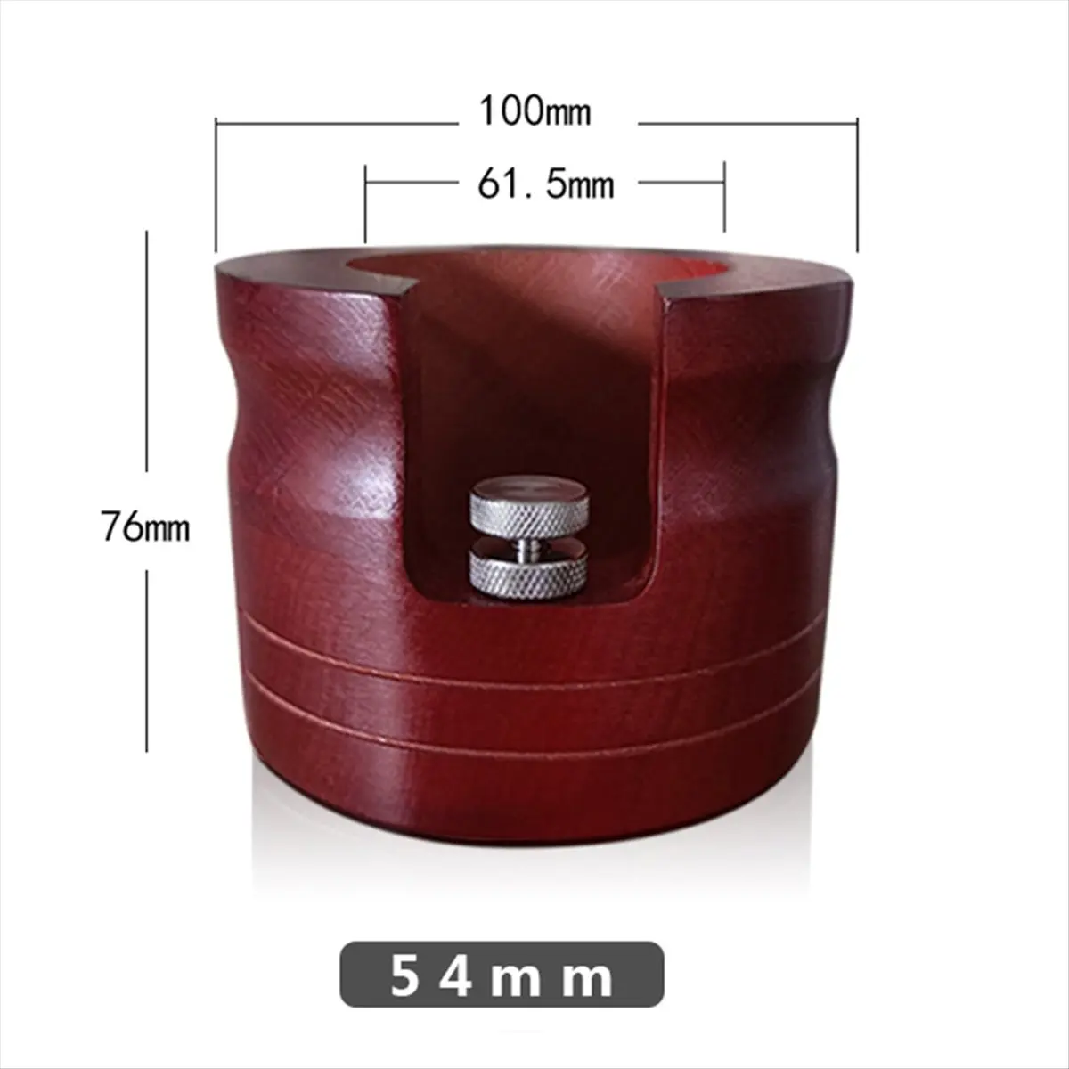 Impact Wooden Stand Bottomless Portafilter Holder Rack Espresso Tool 54mm