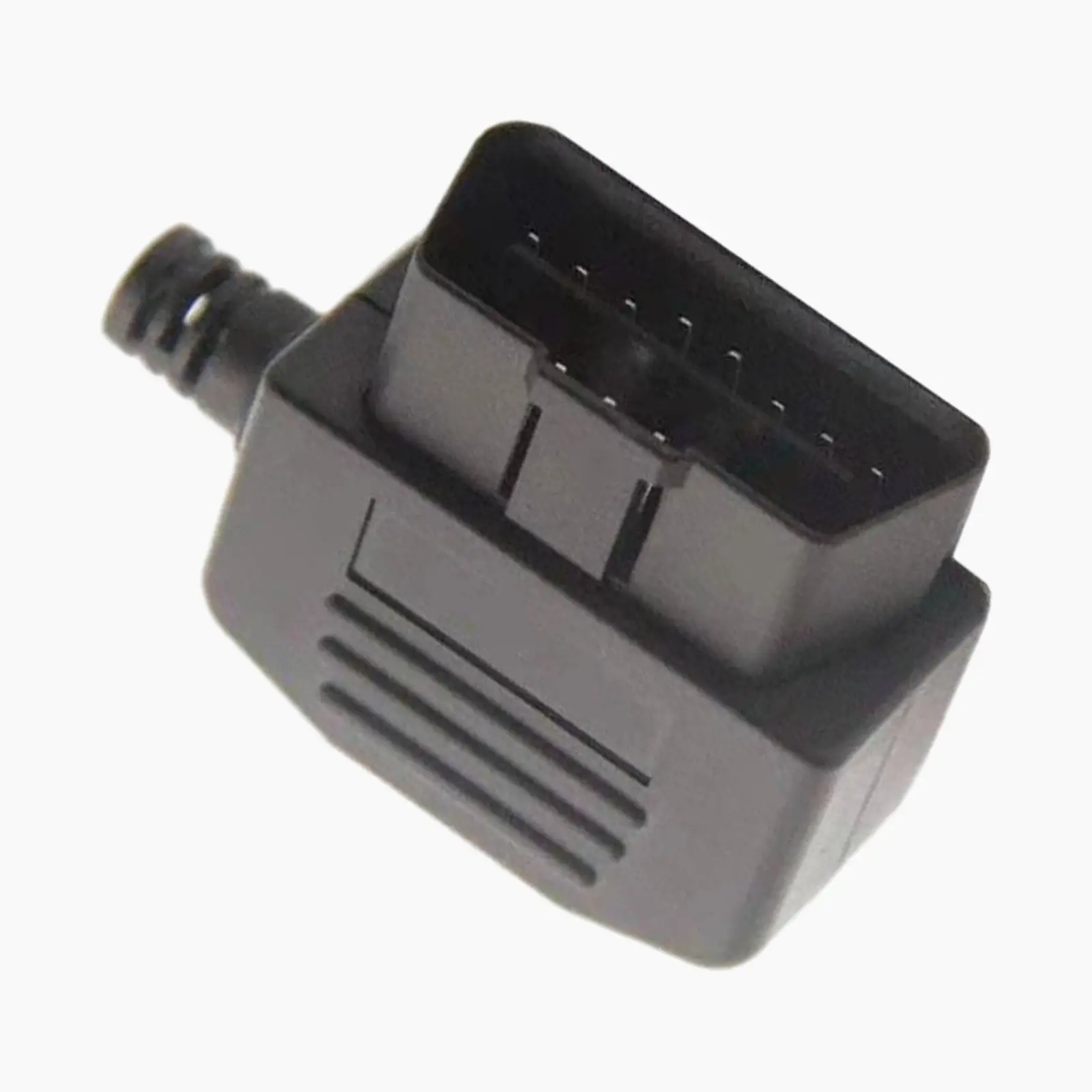 OBD2 Male 16Pin Adaptor Plug Lightweight Plug and Play Black Professional Easily