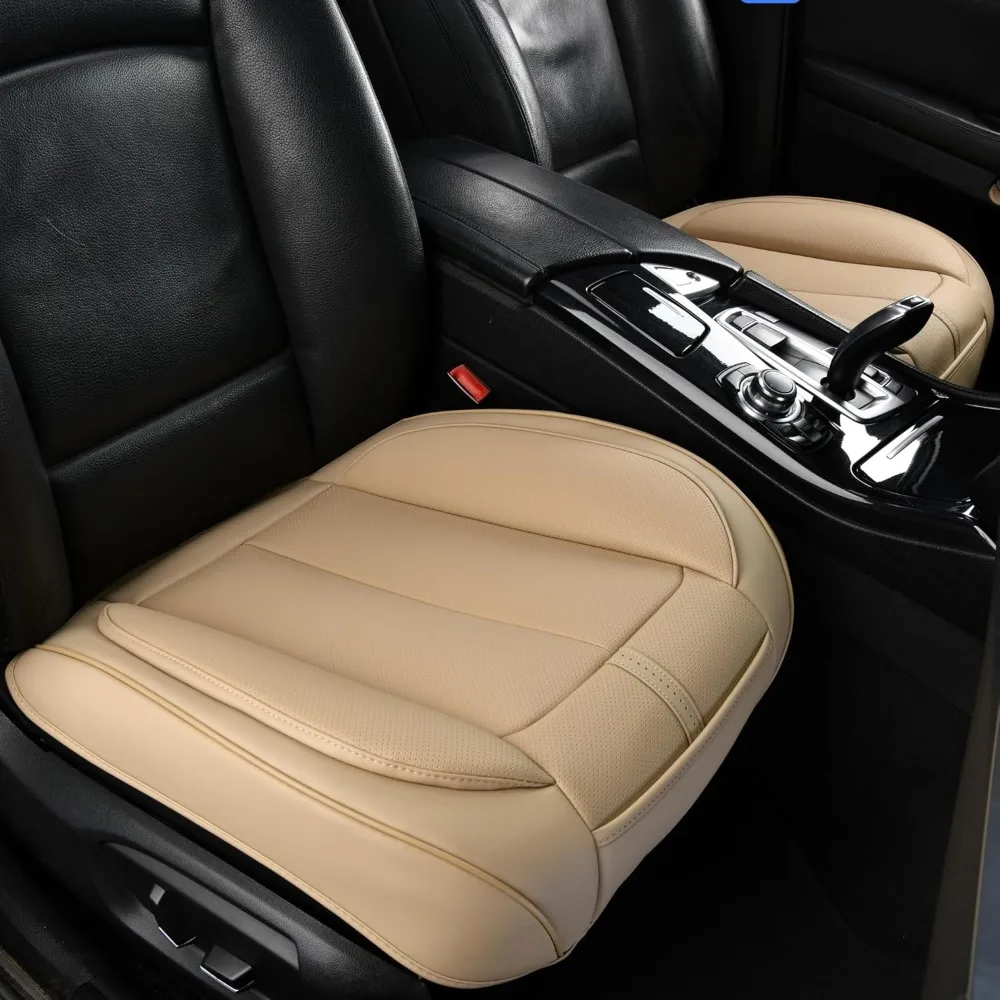 

Пара кожаных чехлов на дни автомобильных сидений — противоскользящая накладка, полная защита с карманом для хранения