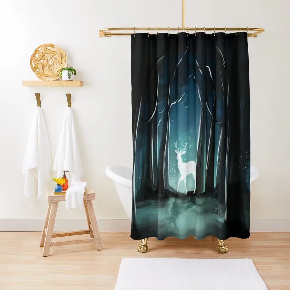 

Glowing deer Shower Curtain Bathroom Accessory Luxury Bathroom Shower Bathroom Decor Waterproof Shower And Anti-Mold Curtain
