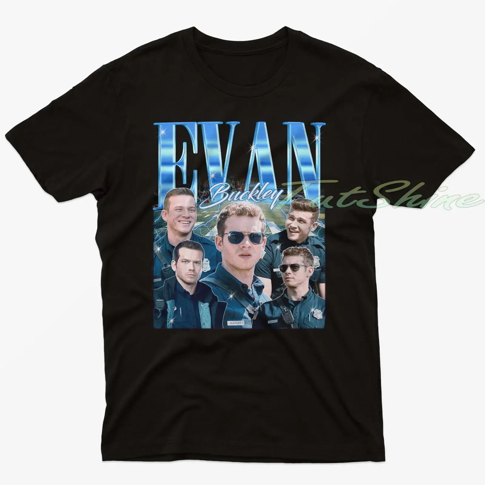 Evan Buckley Retro T Shirt Nine Eleven Series 90 amp 39 s Vintage Homage vintage Washed homme streetwear fashion
