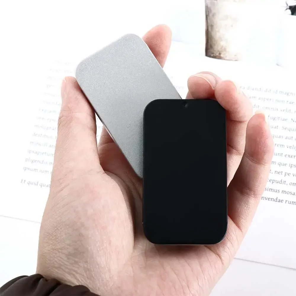 Rectangular Solid  Candy Case Jewelry Storage Box Tinplate Push Case Mini Eyebrow Soap Box Mini Iron Box Home Organizer