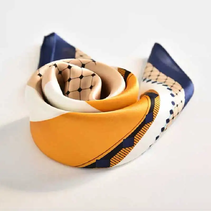 100% Mulberry Silk Scarf Women's Satin Multifunctional Square Scarf 53X53cm - Headband Hair Ribbon Neckerchief Bandana image 3