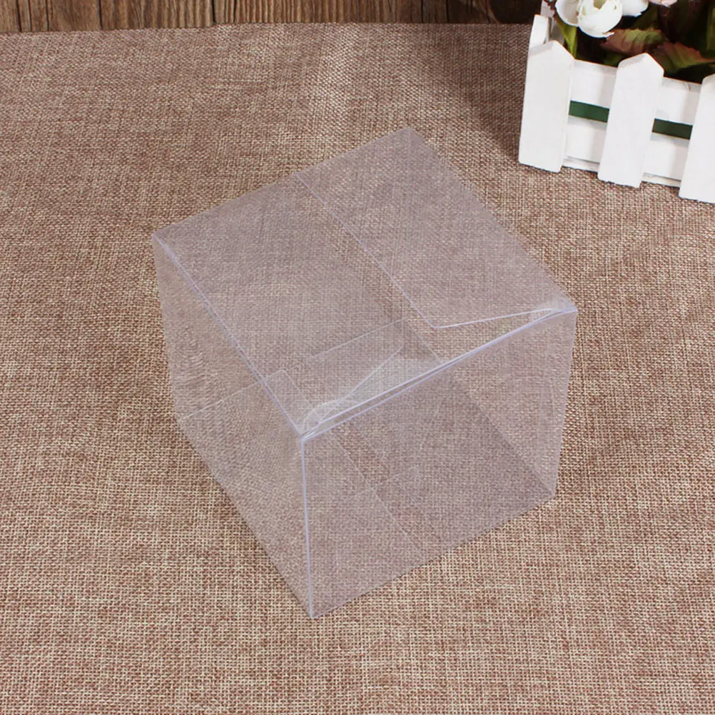 50Pcs Transparent Macaron Storage Boxes Pet Plastic Candy Baking Dessert Gift Packaging Party Supplies for Wedding Birthday