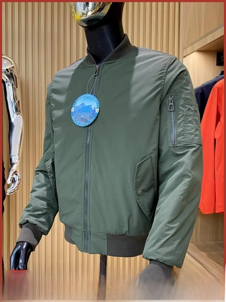 

Теплый хлопковый мужской джинсовый уличный ветрозащитный водостойкий бейсбольный воротник, новая осенне-зимняя модная подставка, длинный свеч...